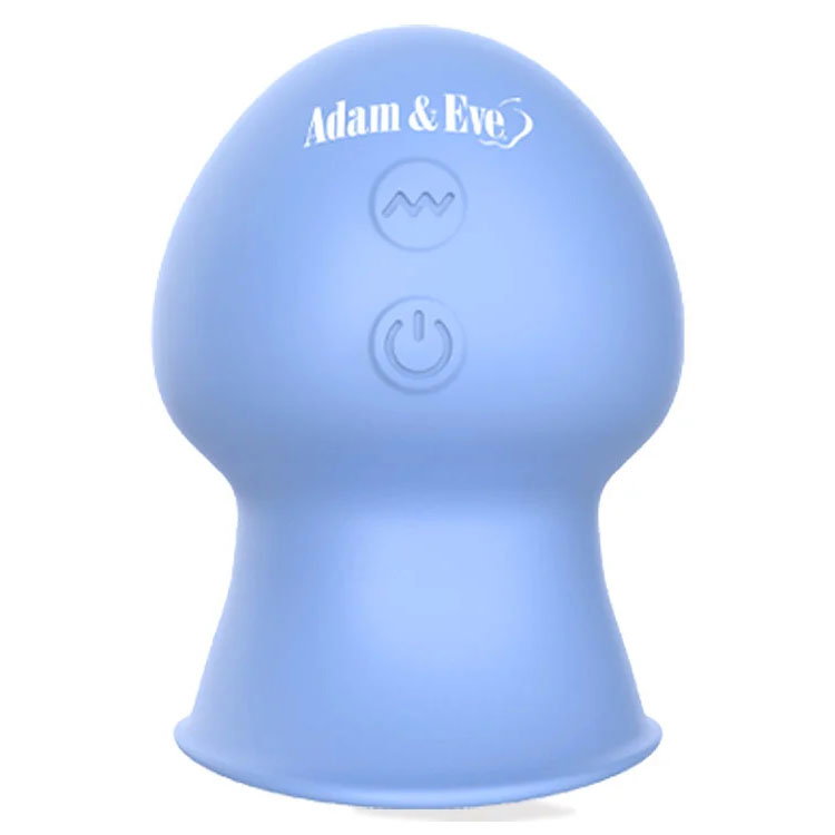 Adam & Eve Eve's Pleasure Dome spinning and vibrating stimulator in blue silicone